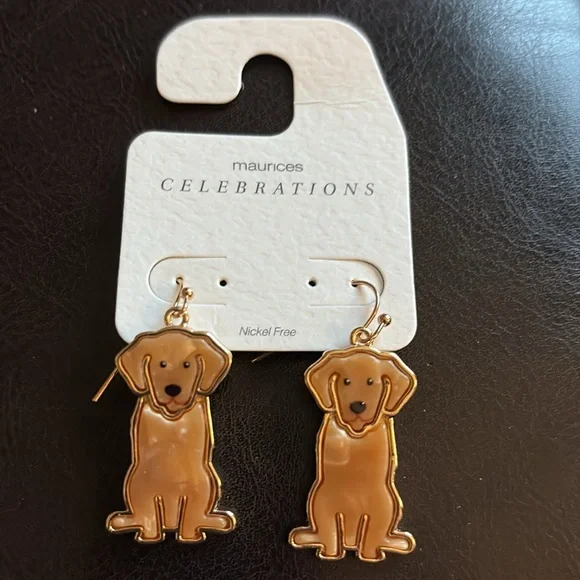 NWT Golden retriever earrings - Picture 2 of 2
